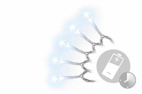 Świąteczny LED łańcuch - 5 m, 50 diod, zimna biel