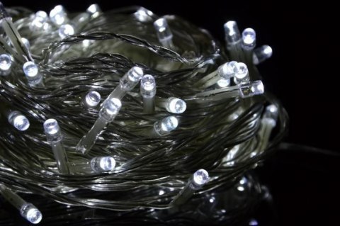 Świąteczny LED łańcuch - 5 m, 50 diod, zimna biel