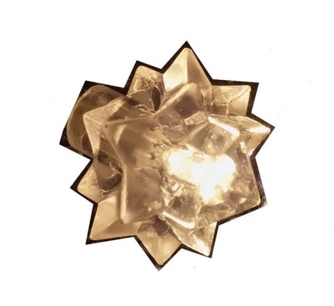 Świąteczny świetlny łańcuch - śnieżne gwiazdki, ciepła biel