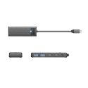 Hub PAPW2AC-C3 rozdzielacz USB-C na USB-A USB-C - czarny