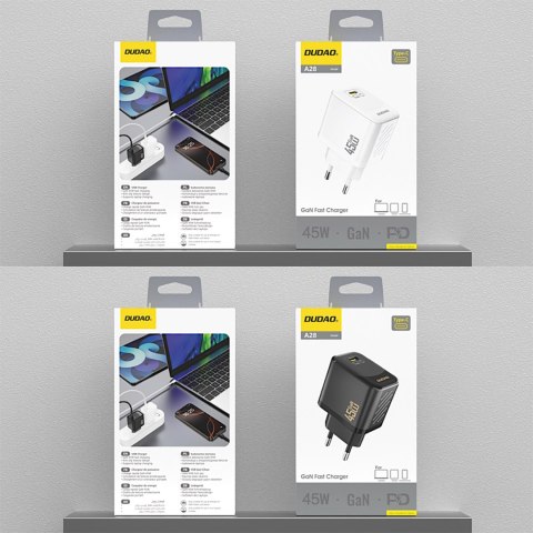 Ładowarka sieciowa A28 GaN USB-C 45W - czarna