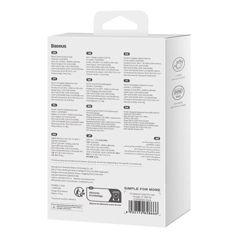 Ładowarka sieciowa Cube Pro 30W USB-C - czarna