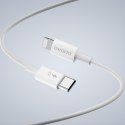 Ładowarka sieciowa GaN A30EUL 30W USB-A USB-C + kabel USB-C - Lightning - biała