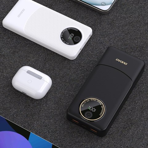 Powerbank K12 10000mAh USB-A USB-C PD22.5W - biały