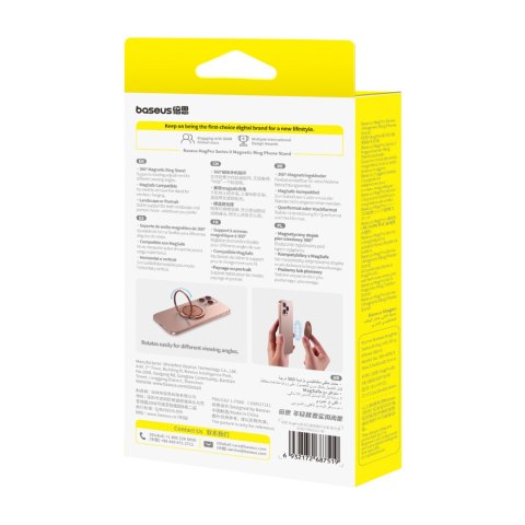 Ring uchwyt pierścień magnetyczny do smartfona z funkcją podstawki - czerwonozłoty