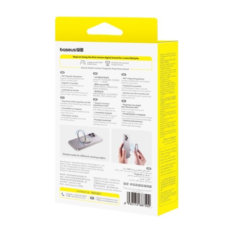 Ring uchwyt pierścień magnetyczny do smartfona z funkcją podstawki - tytanowy