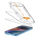 Szkło hartowane na iPhone 13 / 13 PRO / 14 / 16e z ramką instalacyjną Quick Set+ - 2 szt.
