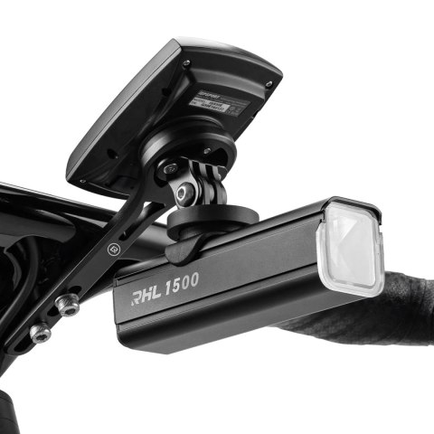 Uchwyt rowerowy do Garmin kamery GoPro lampki przedniej - czarny