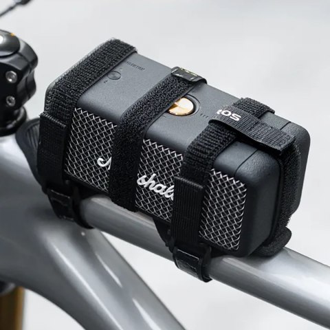 Uchwyt rowerowy z rzepami do mocowania na ramie kierownicy na głośnik bidon itp. - czarny