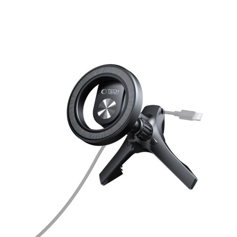 Uchwyt samochodowy na kratkę nawiewu do smartfona z pierścieniami MagSafe N53 - czarny