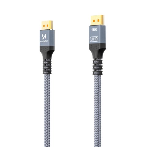 Kabel przewód DisplayPort z ceryfikatem VESA 80 Gb/s 16K HDR HDCP DSC 1m - czarny