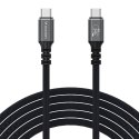 Kabel przewód Thunderbolt 4 USB-C 240W 4K 1m - czarny