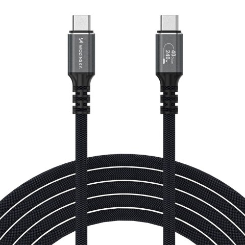 Kabel przewód Thunderbolt 4 USB-C 240W 4K 1m - czarny