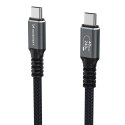 Kabel przewód Thunderbolt 4 USB-C 240W 4K 1m - czarny