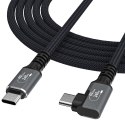 Kabel przewód kątowy Thunderbolt 4 USB-C 240W 4K 1m - czarny