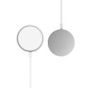 Ładowarka bezprzewodowa magnetyczna do smartfona QI15W-A44 MagSafe - biała