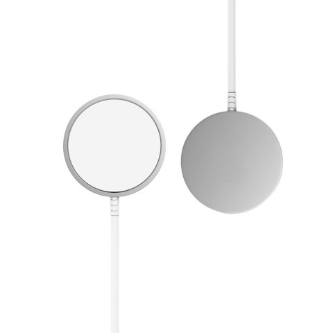 Ładowarka bezprzewodowa magnetyczna do smartfona QI15W-A44 MagSafe - biała