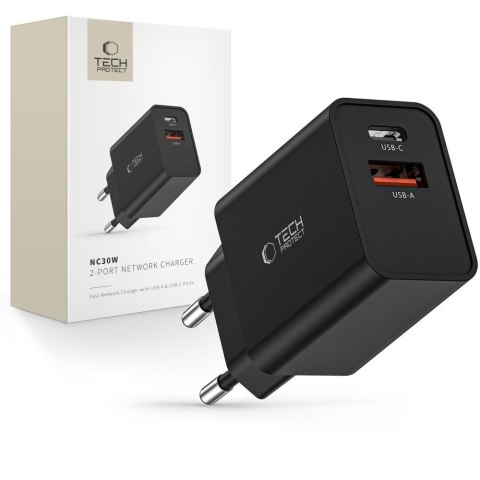 Ładowarka sieciowa NC30W USB-C USB-A 30W - czarna