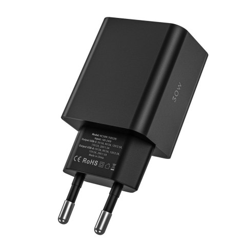 Ładowarka sieciowa NC30W USB-C USB-A 30W - czarna
