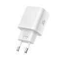 Ładowarka sieciowa NCA30 USB-A USB-C PD QC 30W z kablem USB-C 1m - biała
