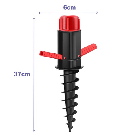 Marbueno Pincho Parasol Plastik Czarny 37x6x6 cm Plaża i Ogród 10505