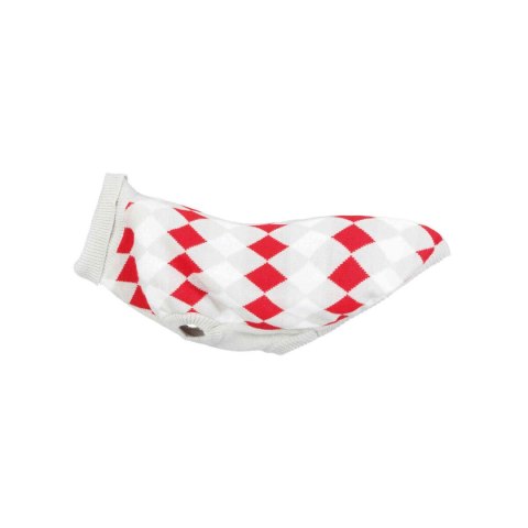 Sweter dla Psa Trixie Biały Czerwony Szary M