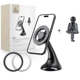 Uchwyt samochodowy N56 do smartfona na deskę szybę kratkę - czarny