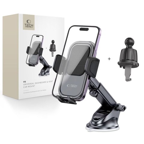 Uchwyt samochodowy do smartfona na kokpit kratkę nawiewu - czarny