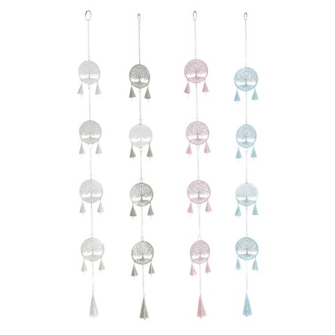 Zawieszka ozdobna DKD Home Decor Drzewo Biały (4 Sztuk)