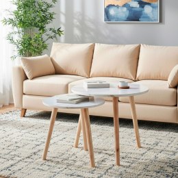 Zestaw 2 stołów Max Home Biały 48 x 45 x 48 cm