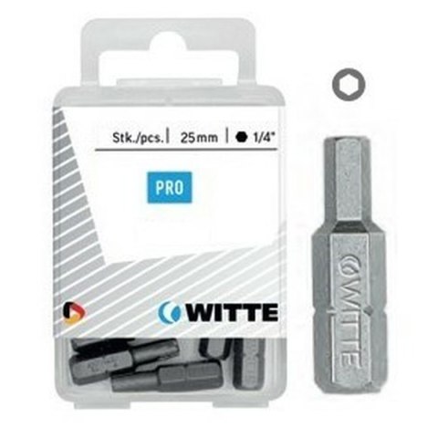 Zestaw końcówek WITTE Hex Sześciokątny 10 Sztuk 10 Części