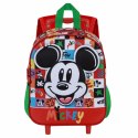 Torba szkolna z kółkami Mickey Mouse Mood Czerwony Kolor Zielony 26 x 13 x 34 cm