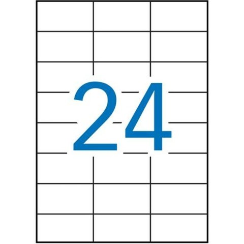 Etykiety samoprzylepne Apli 1273 100 Kartki 70 x 37 mm Biały