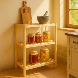 Drewniany regał sosnowy, 3 półki, 93×80×33cm - produkcja cz