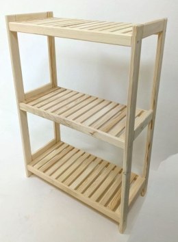 Drewniany regał sosnowy, 3 półki, 93×80×33cm - produkcja cz