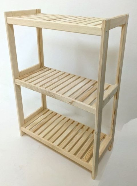 Drewniany regał sosnowy, 3 półki, 93×80×33cm - produkcja cz