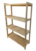 Drewniany regał sosnowy, 4 półki, 133x80x33 cm, produkcja cz