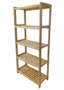 Drewniany regał sosnowy, 5 półek, 173x80x33 cm, produkcja cz