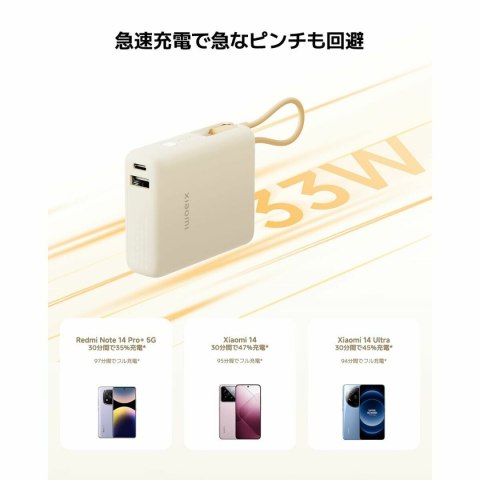 Powerbank Xiaomi 33W PB ICAB 10000 BG Beżowy 5600 mAh