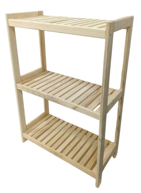 Regał drewniany, 3 półki, 93 x 50 x 33 cm