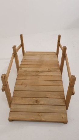 Drewniany most ogrodowy lakierowany, 71 x 32 x 27 cm
