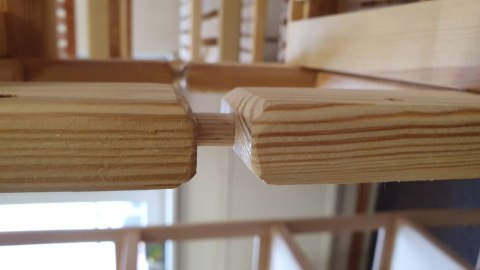 Drewniany regał, 3 półki, 60 x 64 x 25 cm