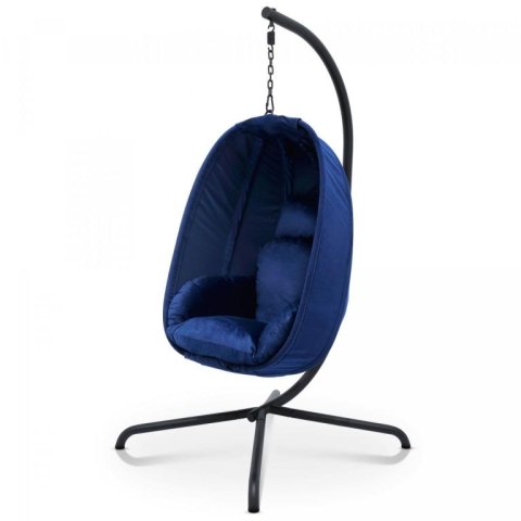 Fotel bujany podwieszany MIADOMODO niebieski, nośność 160 kg
