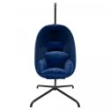 Fotel bujany podwieszany MIADOMODO niebieski, nośność 160 kg
