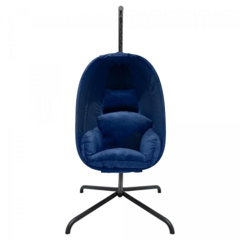 Fotel bujany podwieszany MIADOMODO niebieski, nośność 160 kg