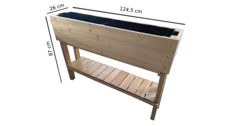 Kwietnik na wysokich nogach, 124 x 26 x 87 cm