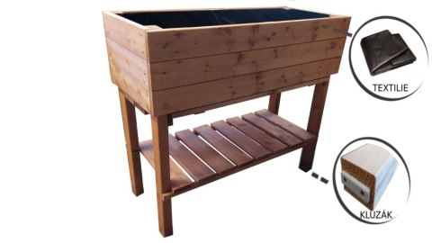 Kwietnik na wysokich nogach z farbą, 985 x 410 x 870 mm