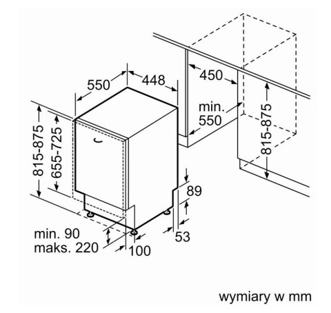 Zmywarka do zabudowy BOSCH SPV4HKX10E