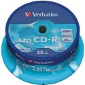 CD-R Verbatim Azo 700 MB 52x 25 Części (8 Sztuk)