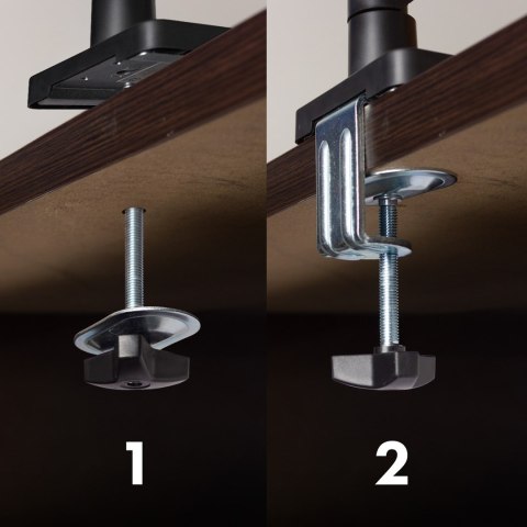 MACLEAN UCHWYT NA 2 MONITORY, SPRĘŻYNA GAZOWA, 17"-32", 2-10KG, CZARNY MC-134